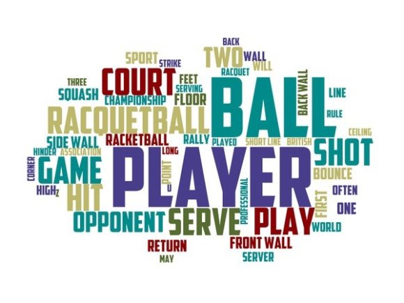 Racquetball Typography Banner