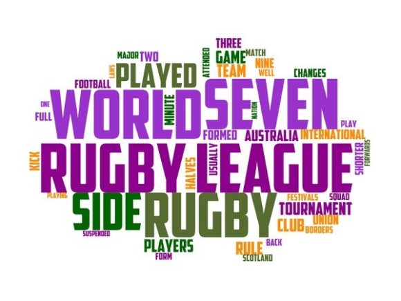 Rugby League Sevens Typography Crafting
