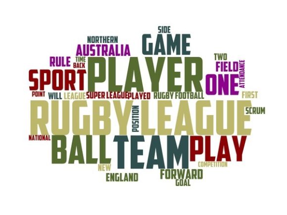 Rugby League Typography Sticker