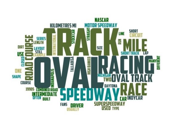 Short Track Motor Racing Typography Stic